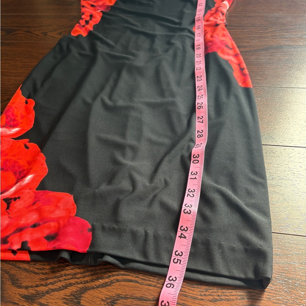 Cache Black and Red Floral Mini Dress - Picture 5 of 6